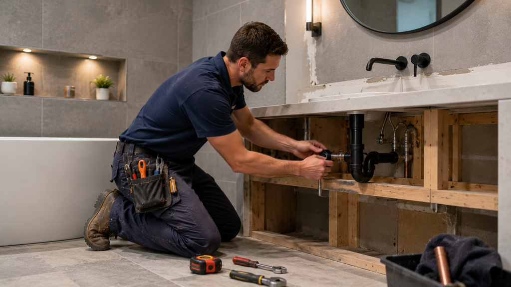 Primary Bathroom Plumbing Remodel in Palma Ceia